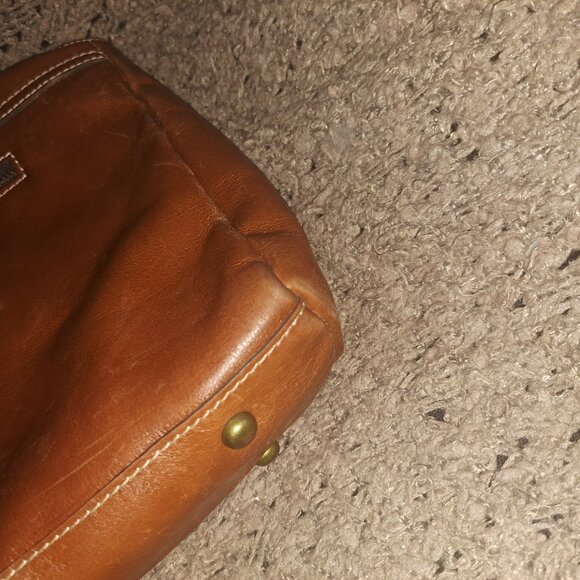 PATRICIA NASH-Brown Leather Satchel/Shoulder Bag-Large-Very Good Pre-Owned - Picture 9 of 9